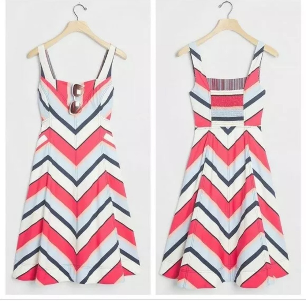 NWT ~ Anthropologie ~ Maeve ~ Sara Chevron Mini Dress